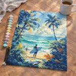 Journée ensoleillée à la plage - Toile roulée