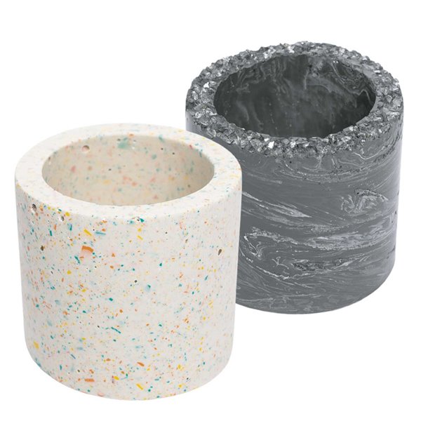 Kit débutant Jesmonite 2 pots créatifs | Tout à Créer