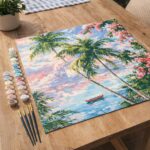 Lagon de Rêve Tropical - Toile roulée