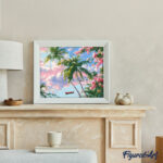 Lagon de Rêve Tropical - Toile roulée