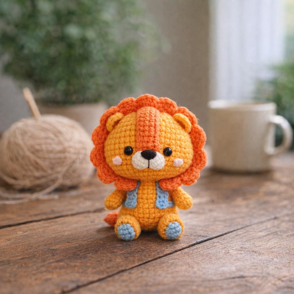 Kit DIY crochet Amigurumi - Kazuo le lion