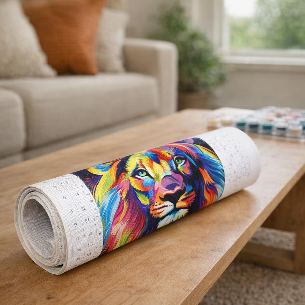 Lion Pop Art - Toile roulée