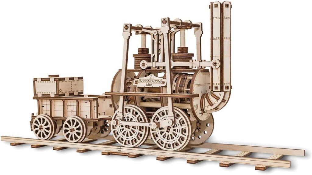 Locomotive en bois - Puzzle 3D