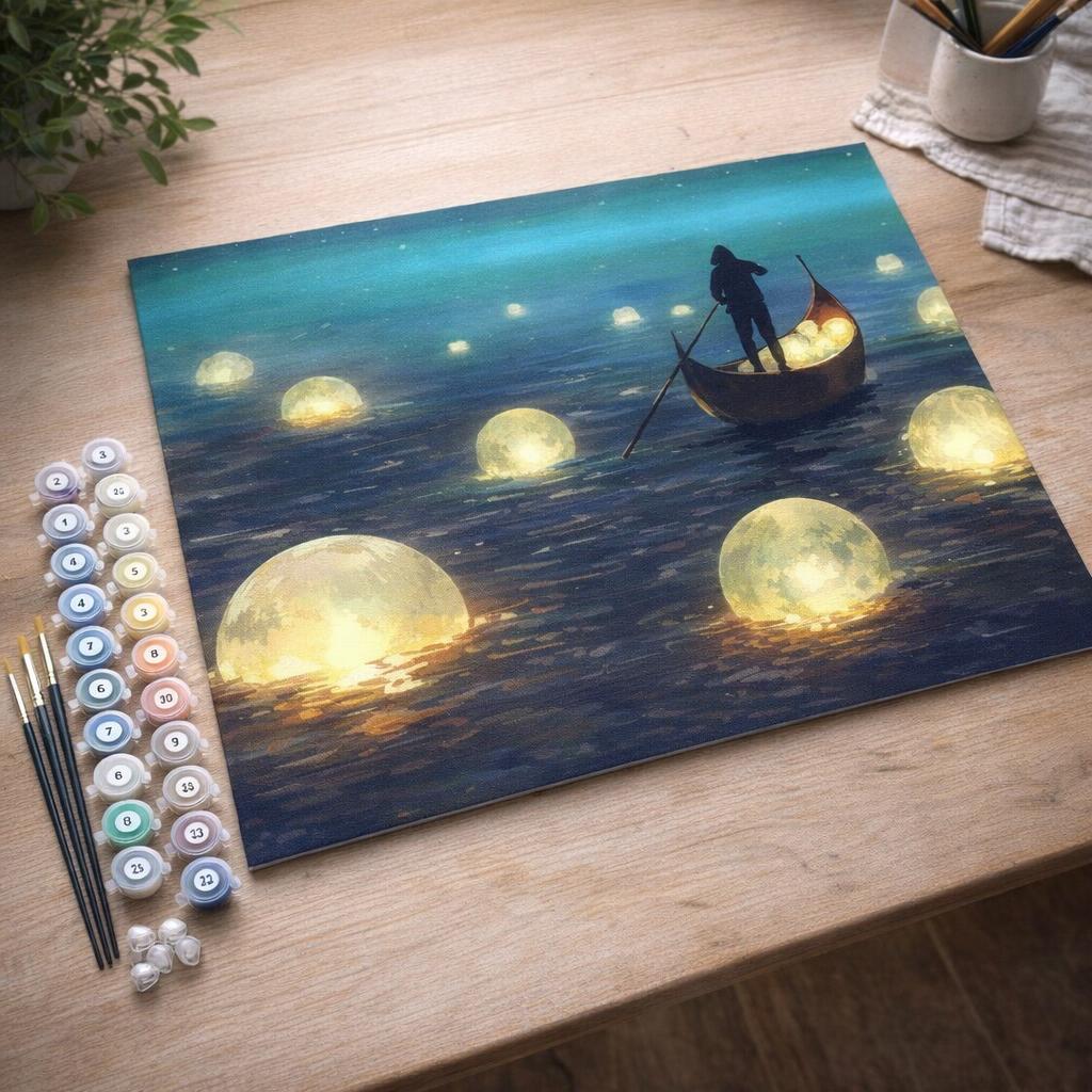 Lumières sur le Lac - Toile roulée