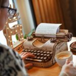 Machine à écrire - Maquette 3D en bois