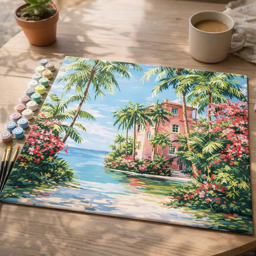 Lagon de Rêve Tropical - Toile roulée