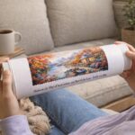 Maison de Thé d’Automne au Bord du Lac - Toile roulée