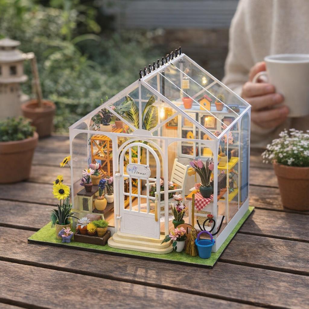 Maison miniature fleur