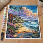 Maisons en bord de plage - Toile roulée