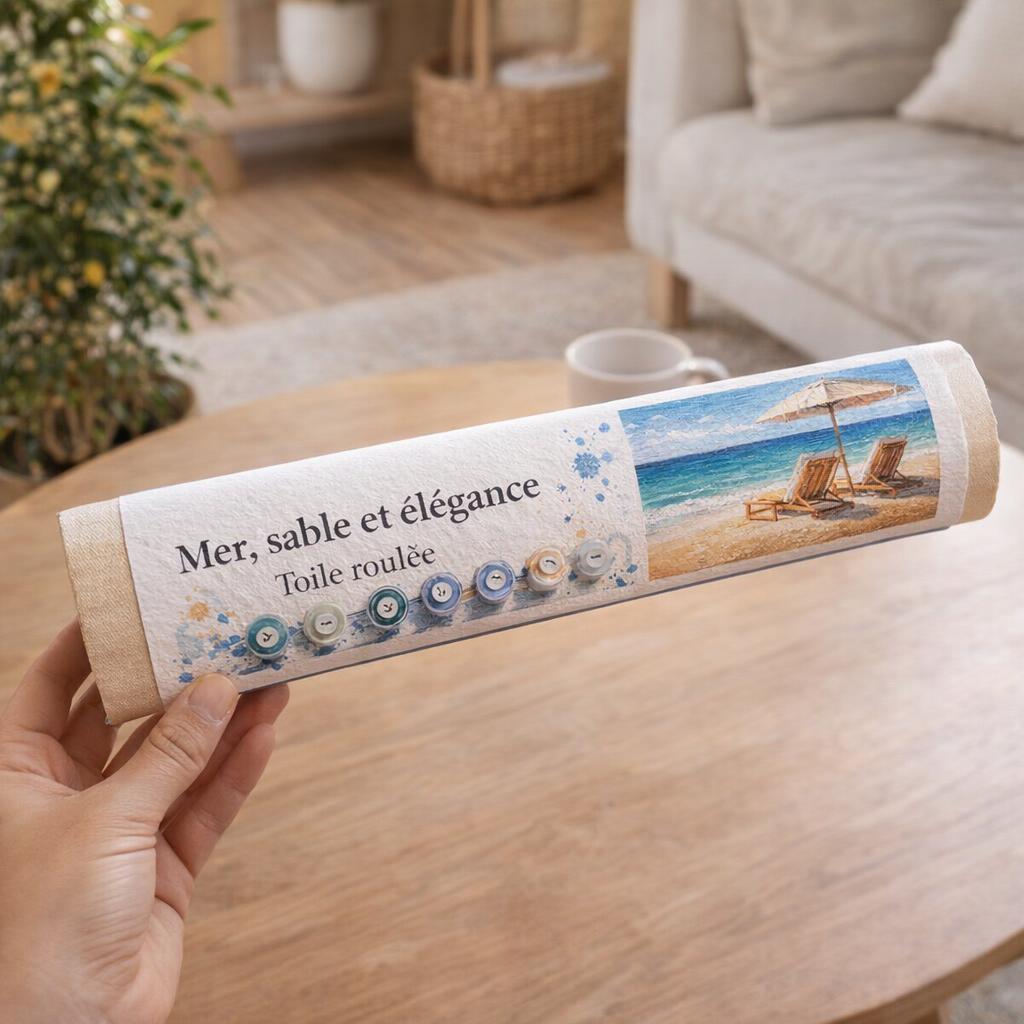 Mer, sable et élégance - Toile roulée