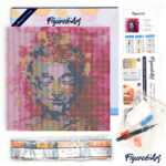 Mini Diamond Painting 25x25cm avec cadre - Bouddha précieux