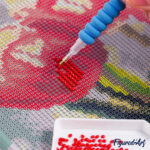 Mini Diamond Painting 25x25cm avec cadre - Bouddha précieux