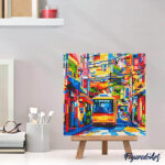 Mini Diamond Painting 25x25cm avec cadre - Bus de la Ville de Tokyo