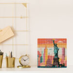 Mini Diamond Painting 25x25cm avec cadre - Ciel Lumineux de New York