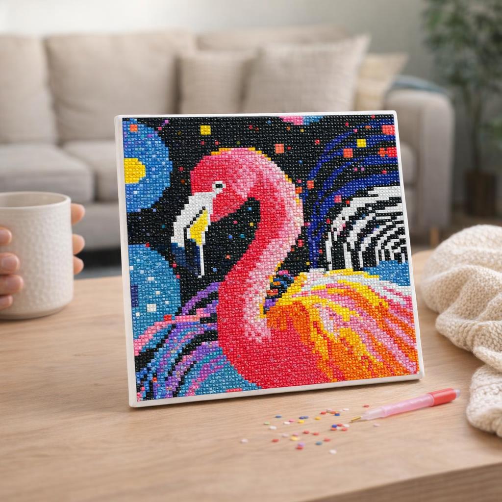 Flamant rose pop art