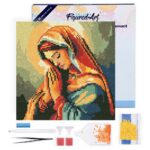 Mini Diamond Painting 25x25cm avec cadre - Marie en Prière