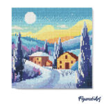Mini Diamond Painting 25x25cm avec cadre - Nuit d'Hiver en Toscane