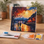 Mini Diamond Painting 25x25cm avec cadre - Nuit Romantique