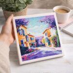 Mini Diamond Painting 25x25cm avec cadre - Printemps en Provence