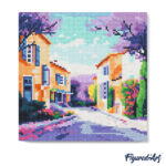 Mini Diamond Painting 25x25cm avec cadre - Printemps en Provence