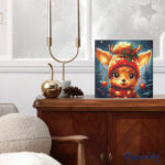 Mini Diamond Painting 25x25cm avec cadre - Renne Mignon Fantaisie