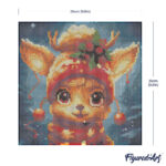 Mini Diamond Painting 25x25cm avec cadre - Renne Mignon Fantaisie