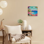 Mini Diamond Painting 25x25cm avec cadre - Riviera Française Colorée