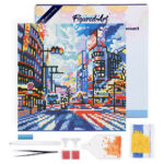 Mini Diamond Painting 25x25cm avec cadre - Shibuya Pop Art