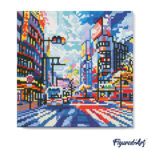 Mini Diamond Painting 25x25cm avec cadre - Shibuya Pop Art