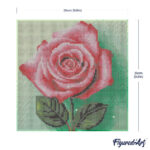 Mini Diamond Painting 25x25cm avec cadre - Superbe Rose