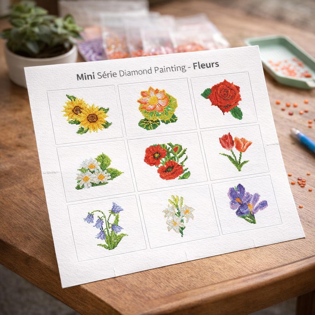 Mini Série Diamond Painting - Fleurs