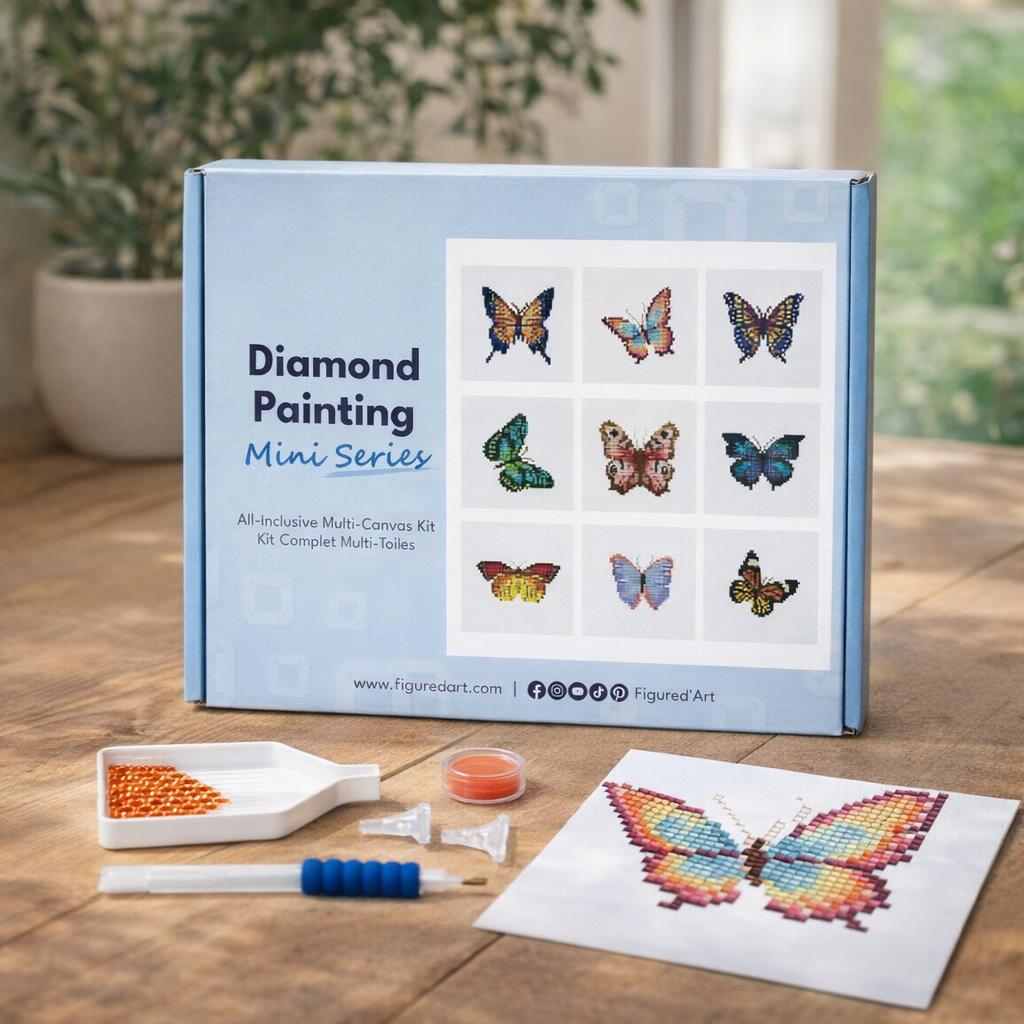 Mini Série Diamond Painting - Papillons