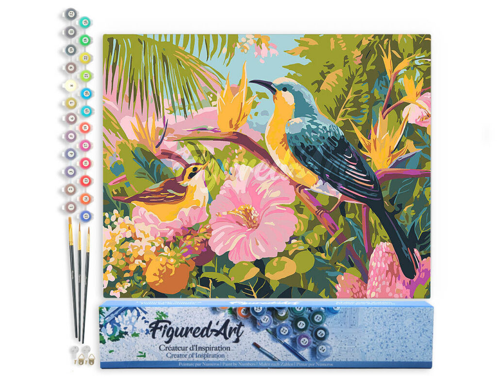 Oiseaux du jardin tropical - Toile roulée