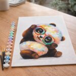 Panda et Lunettes - Toile roulée