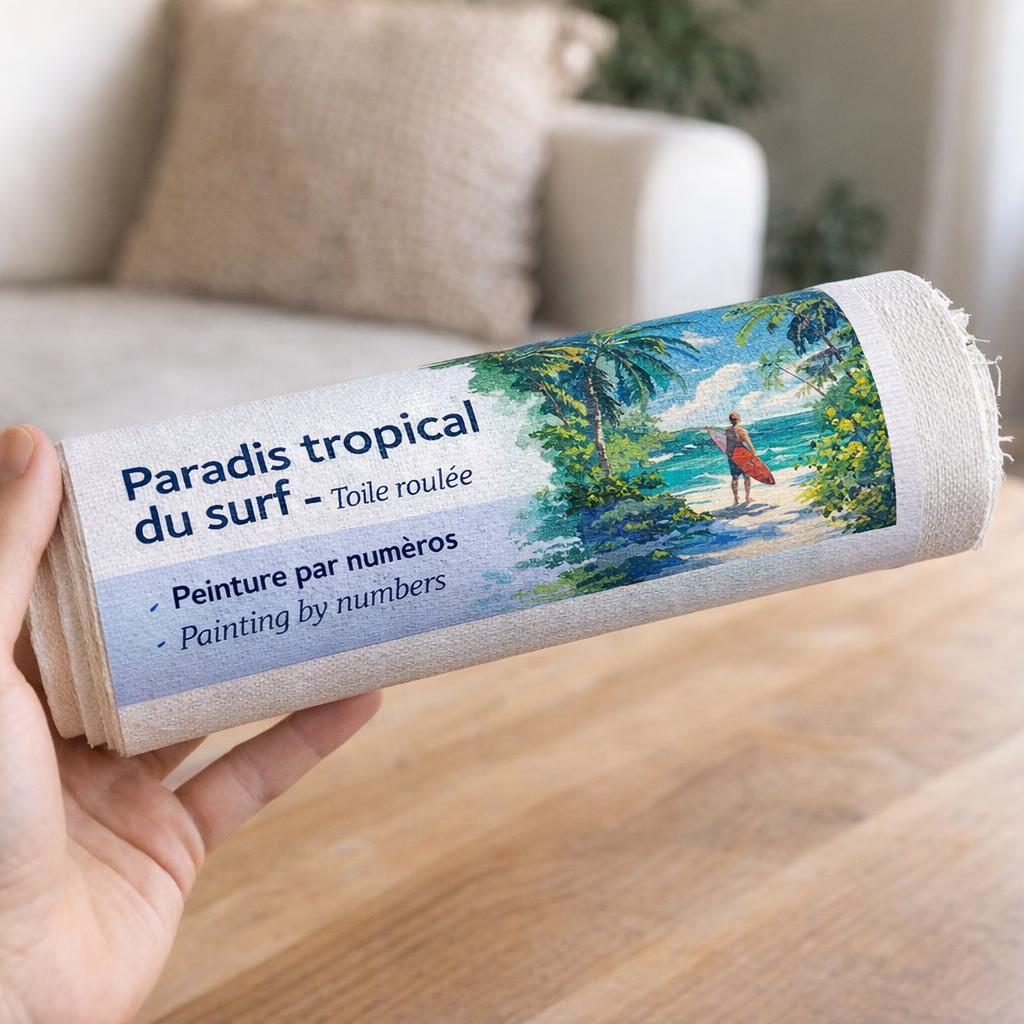 Paradis tropical du surf - Toile roulée