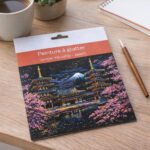 Peinture à gratter - Temple Yakushiji au Japon