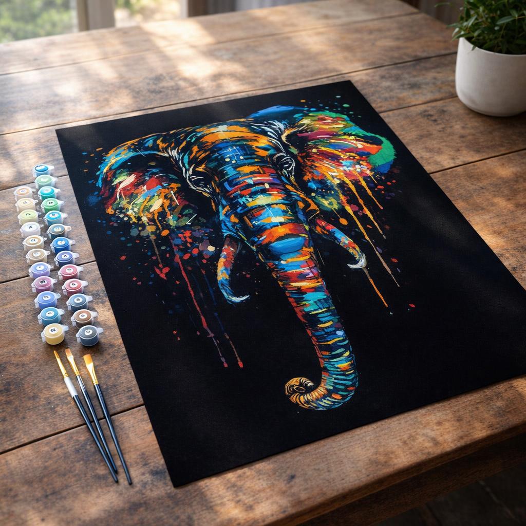 Peinture Elephant - Toile roulée