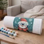 Petit Pingouin de Noël - Toile roulée