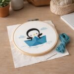 Kit Broderie pour enfant Cap'Taine Pingouin
