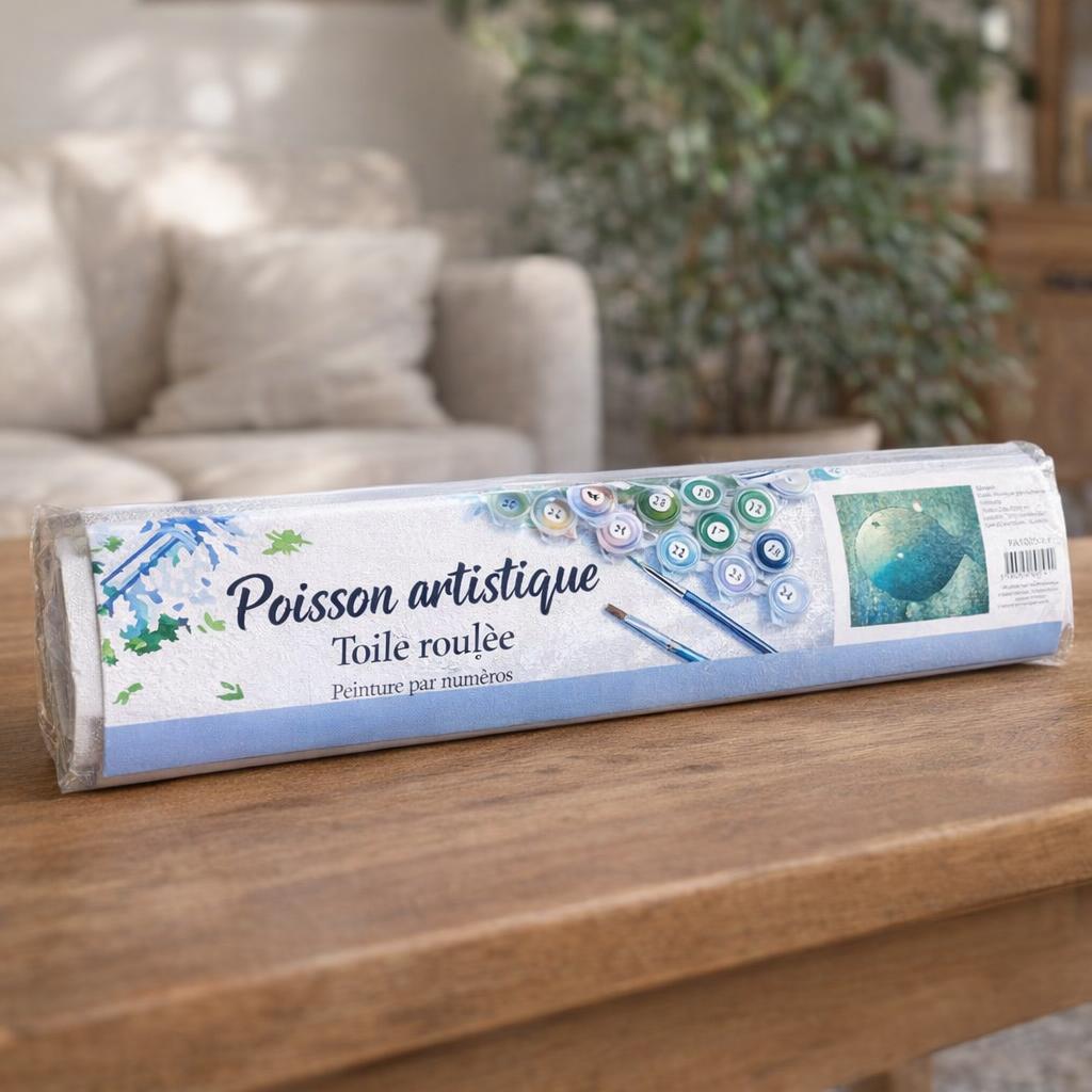 Poisson artistique - Toile roulée