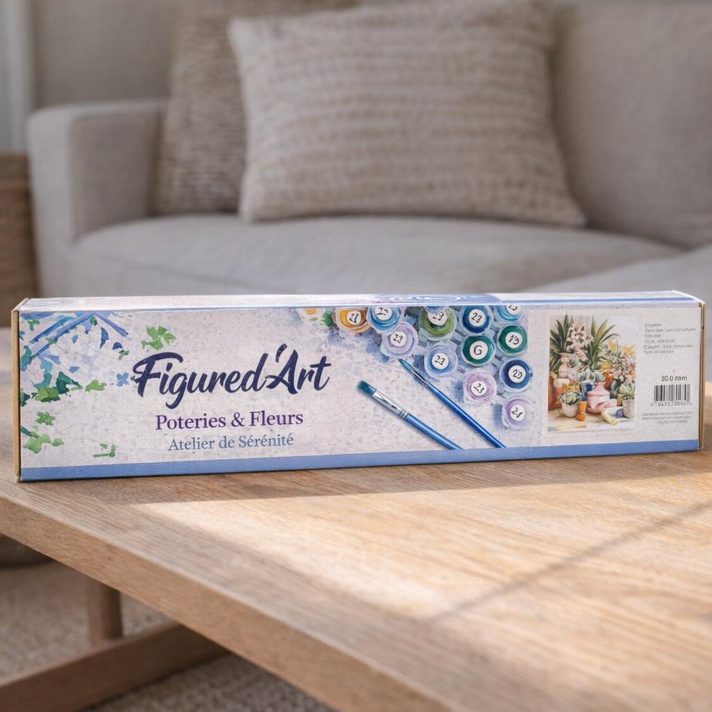 Poteries et Fleurs - Toile roulée