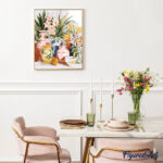 Poteries et Fleurs - Toile roulée