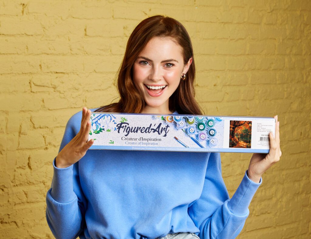 Promenade du chien en Automne - Toile roulée