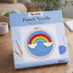 Punch Needle Arc en ciel et Nuages