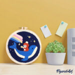 Punch Needle Baleine et Petit Garçon