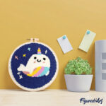 Punch Needle Baleine licorne