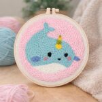 Punch Needle Baleine mignonne
