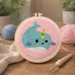 Punch Needle Baleine mignonne