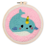 Punch Needle Baleine mignonne
