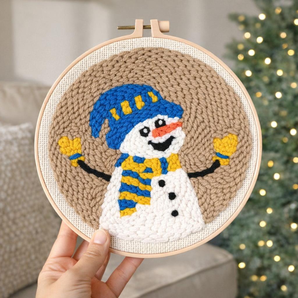 Punch Needle Bonhomme de Neige